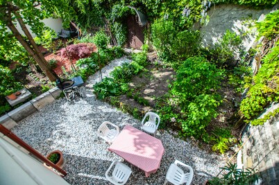 Private garden in the center of Ljubljana