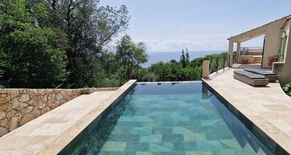 Villa Cypress, 180° sea view, large terrace, 8-10 p