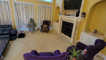 55-inch Smart TV with cable channels, TV, Netflix