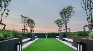 Appartement, 2 grands lits | Jardin