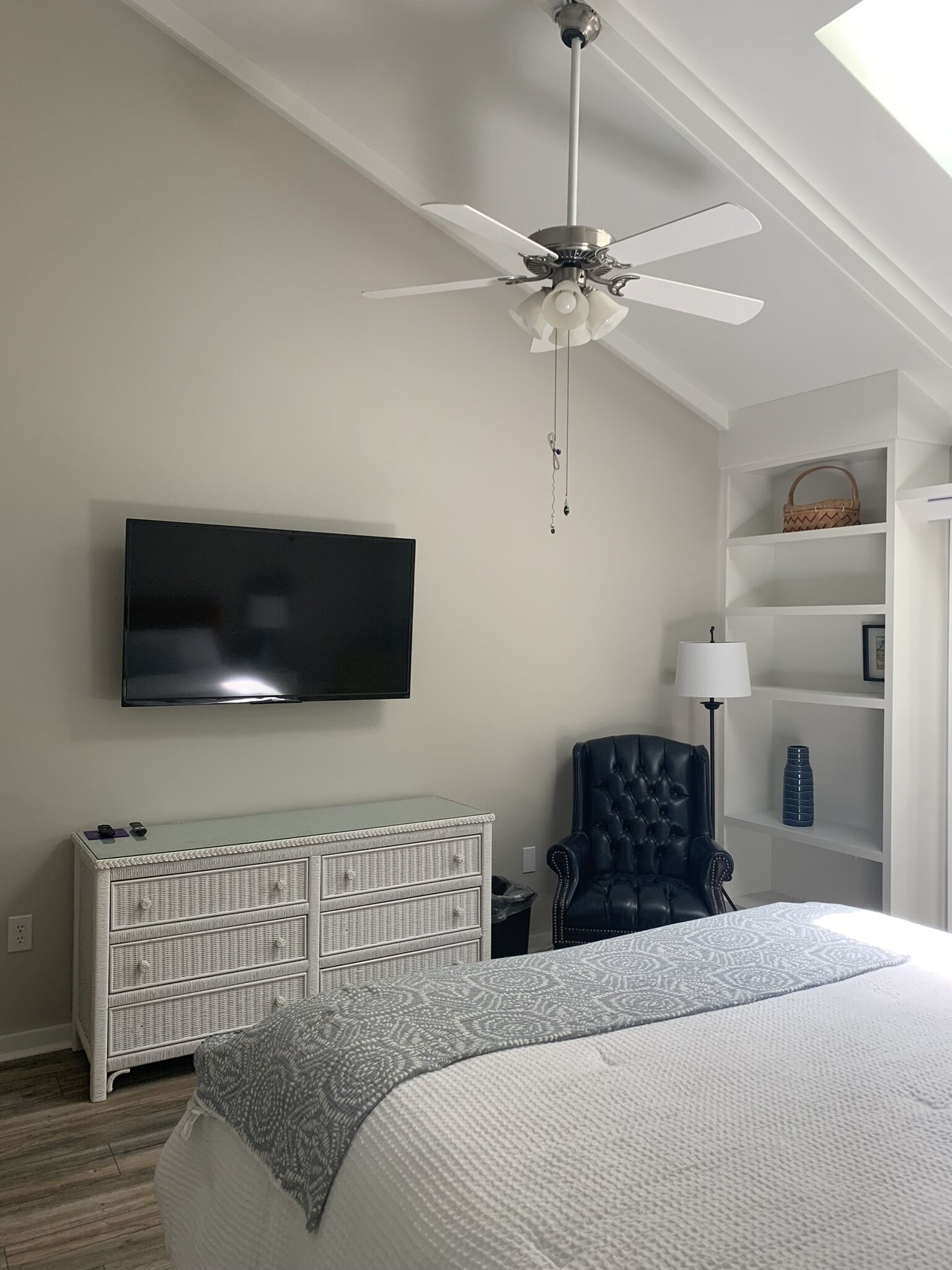 Upstairs Queen Room with Deck Access and Flat Screen TV