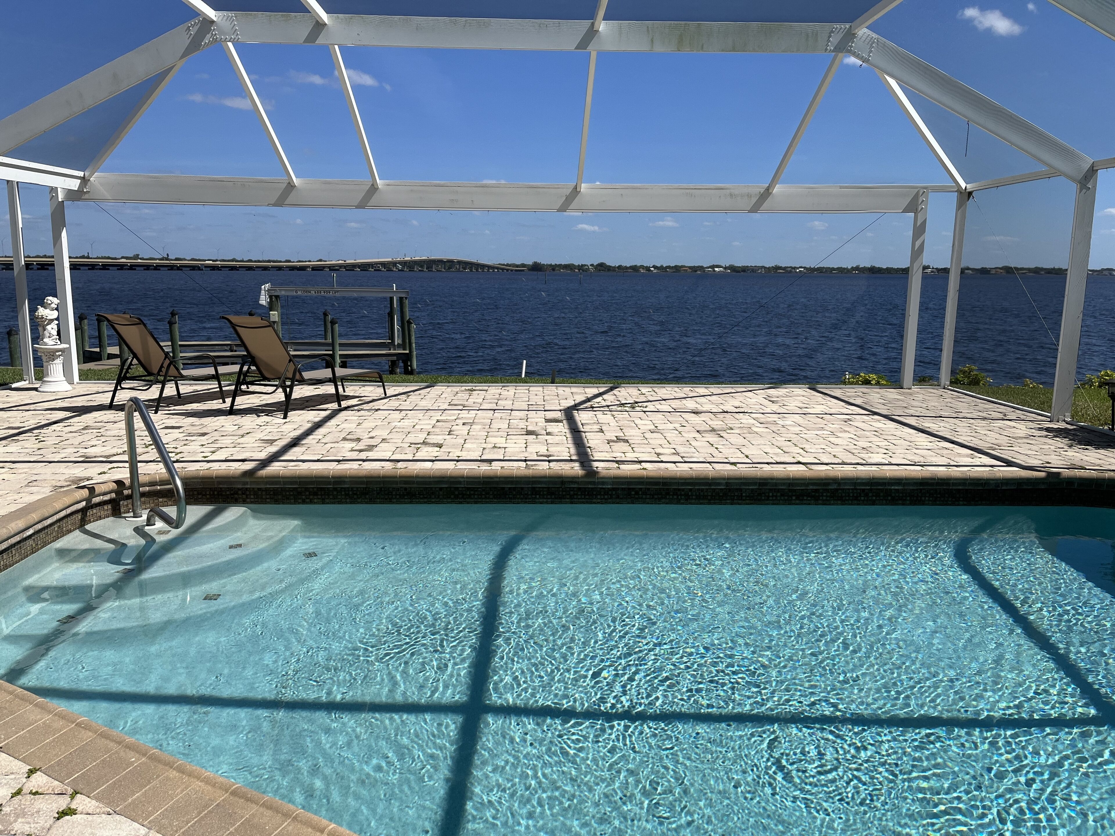 Stunning open water view 3 bedroom house, pool, private dock