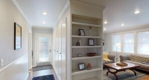 Smart TV, fireplace, video games, books