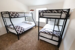 4 bedrooms, iron/ironing board, travel crib, WiFi