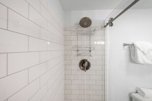 Shower, hair dryer, towels - Sandcastle Condominiums Unit 407 (Port Aransas)