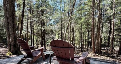 Creekside Log Cabin w/firepit, near quaint towns Thomas/Davis & many state parks