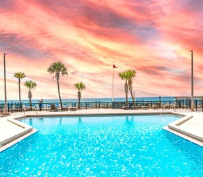 A heated pool