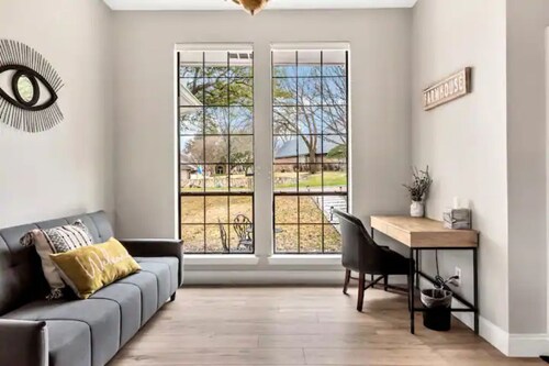 Lakefront Home w/ Game Room + outdoor oasis with firepit with a large king suite