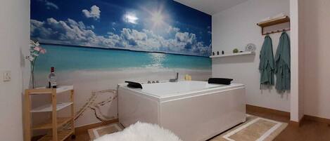 Duschwanne, Whirlpool, Haartrockner, Bidet