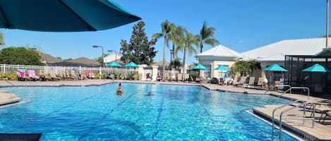 Outdoor pool, a heated pool