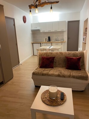 Living area - charming studio in the heart of Herault. (Saint-Guilhem-le-Désert)