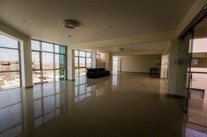 32-inch flat-screen TV with cable channels, TV, printers