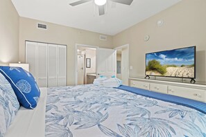 Condo, Plusieurs lits, balcon, vue sur l’océan | 2 chambres, accès au Wi-Fi (inclus), literie fournie