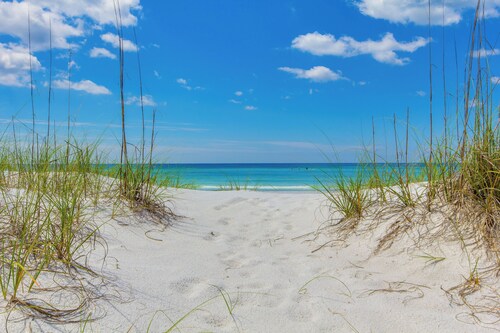 Next To Pier Park! Steps From the Beach! Dog-friendly! Pool!