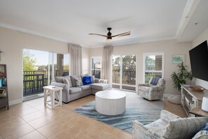 Condo, Multiple Beds, Balcony | Living room | 40-inch TV with cable channels - The Preserves 401 The Calico Beach House (Santa Rosa Beach)
