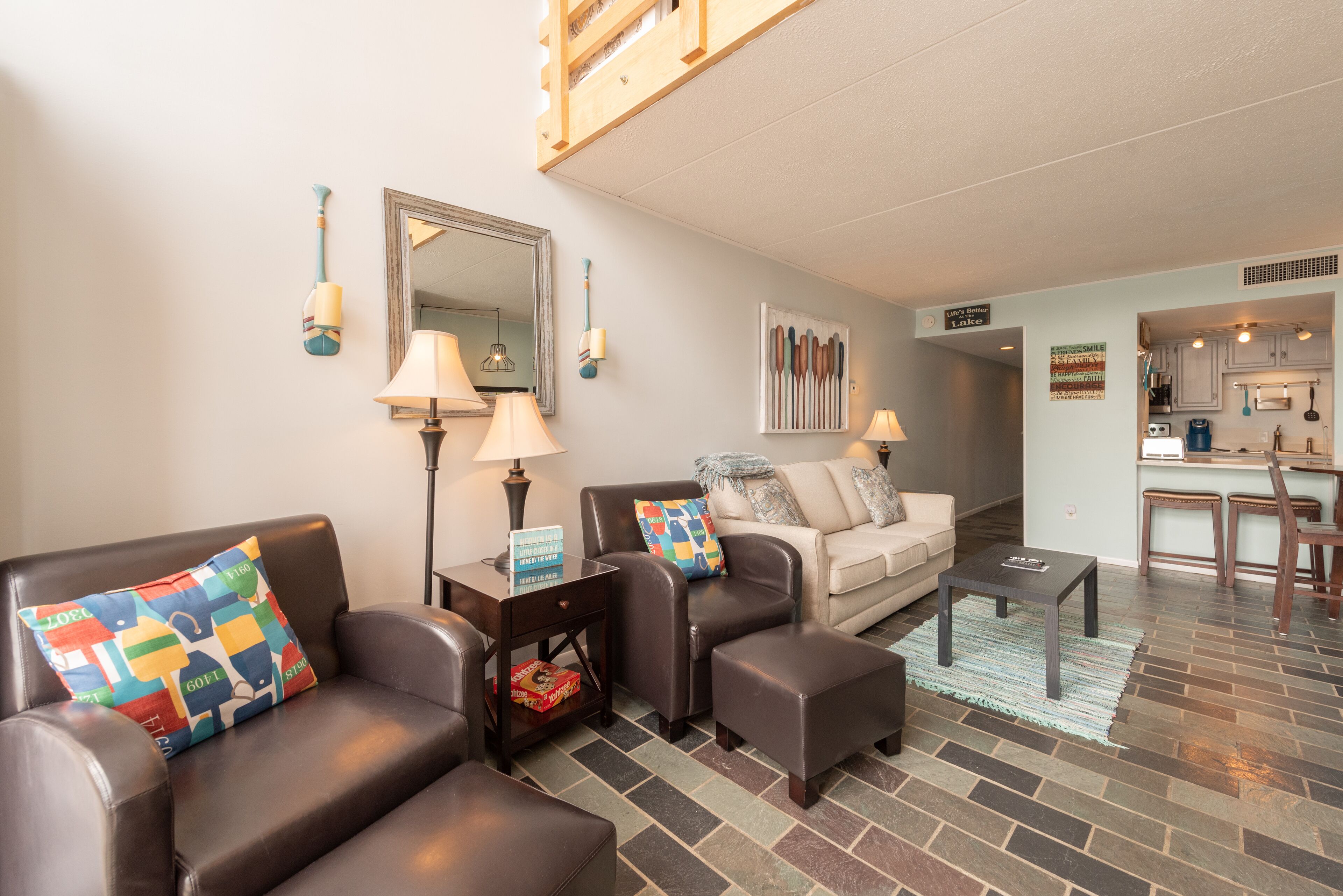 Will O' The Wisp 306C: Unique Lakefront One Bedroom Condo with Great Fireplace &