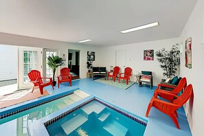 Indoor pool, a heated pool
