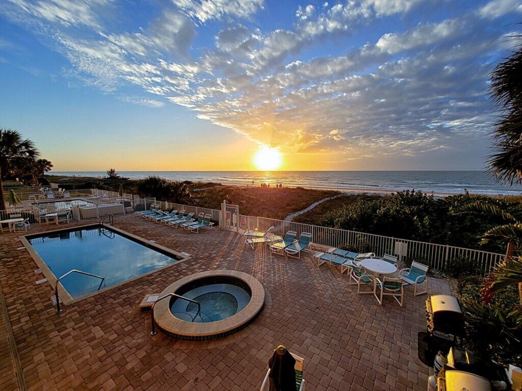 A heated pool