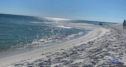 Pensacola Beach pet friendly with deck views and steps from the Gulf & Sound