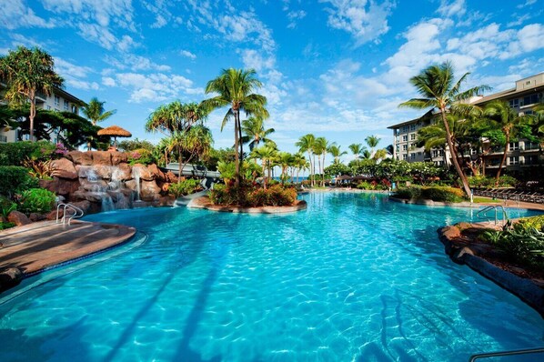 Outdoor pool, a heated pool