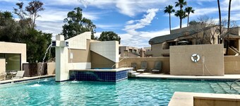 Contemporary Condo with Private Garden Patio and Pool Access