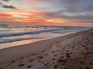 On the beach, beach towels