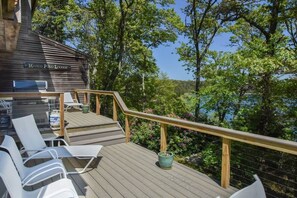 Terrace/patio - Waterfront on Pond w/ Private Beach! (Chatham)
