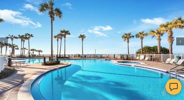 Outdoor pool, a heated pool