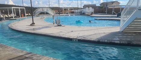 Outdoor pool, a heated pool