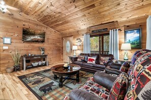 Smart TV, fireplace, video games, books