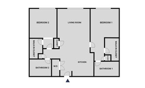 Floor plan - Sleek Downtown Bellevue 2BR w/ W/D & Storage, near Shops, by Blueground (Seattle)