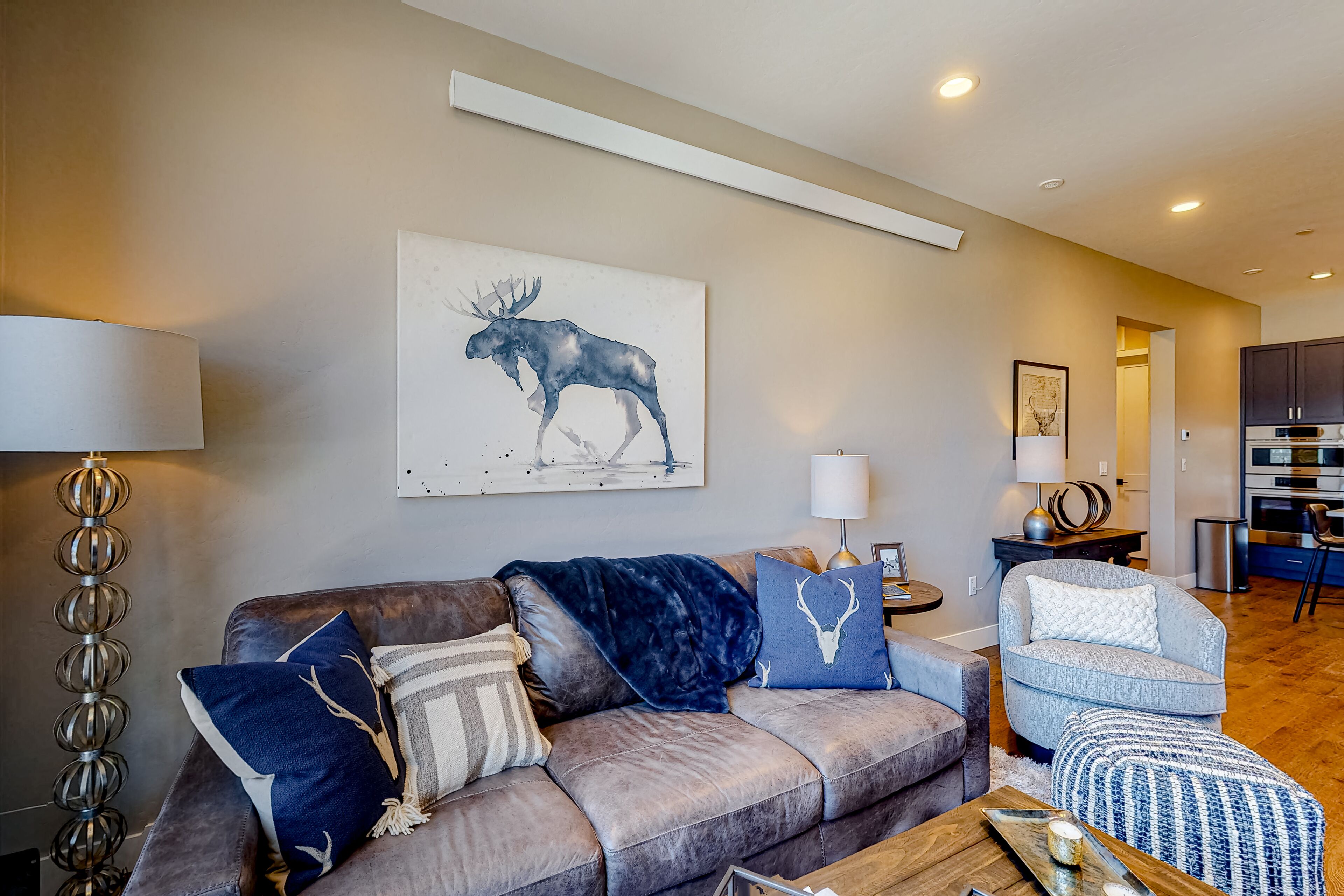 Chic modern condo with fireplace, balcony, W/D & central AC - across from park