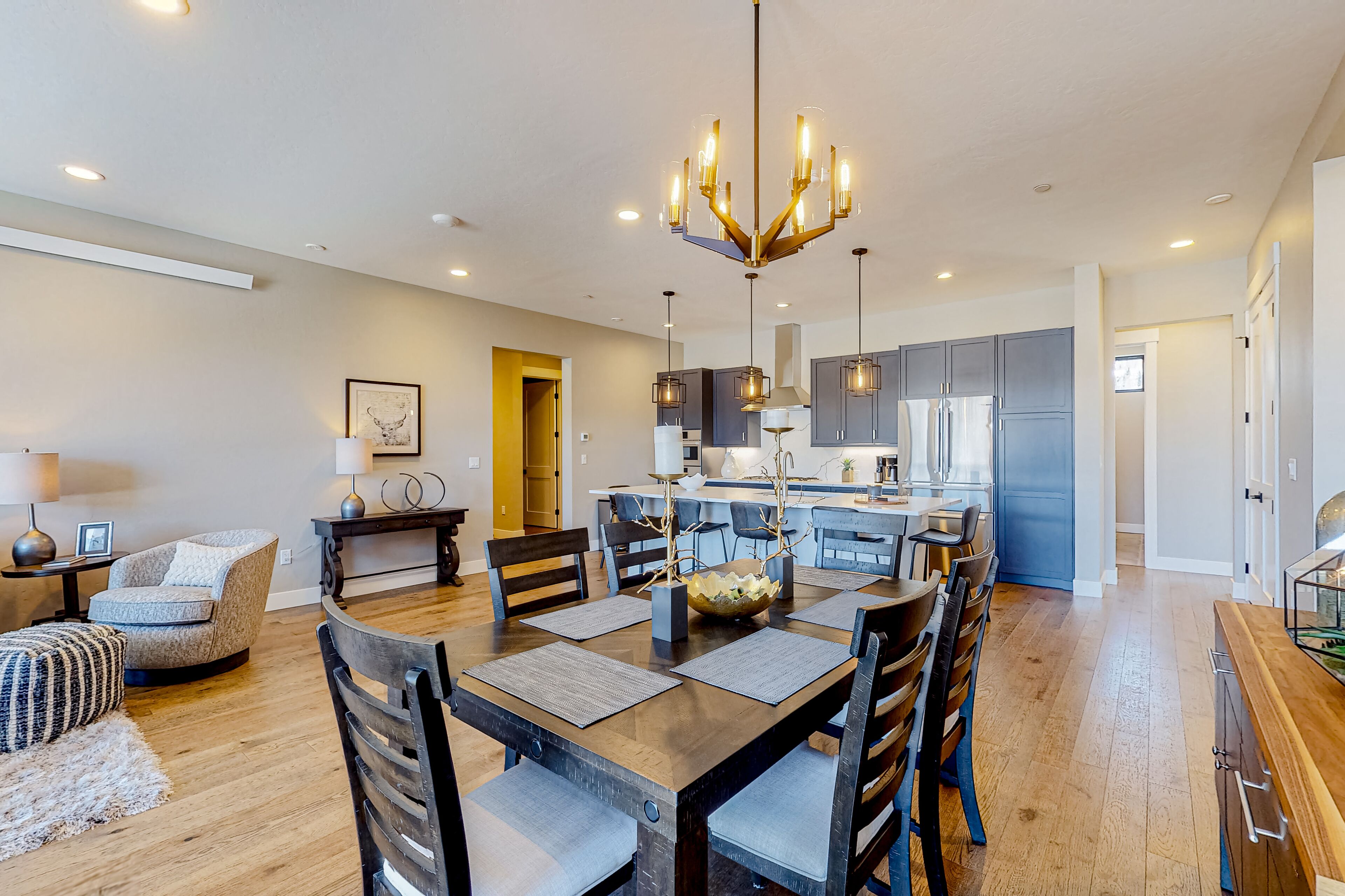 Chic modern condo with fireplace, balcony, W/D & central AC - across from park