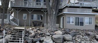 Cozy beach front lake cabin with hot tub!