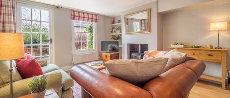 Una Smart TV, una chimenea