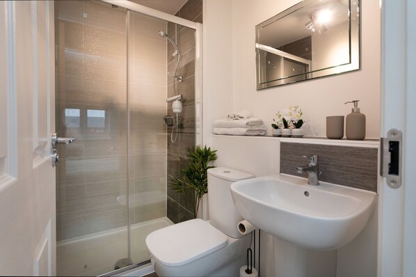 Shower, hair dryer