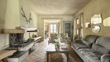 TV, fireplace, DVD player