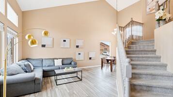 Smart TV, foosball, stereo, offices