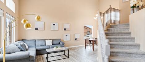 Smart TV, foosball, stereo, offices