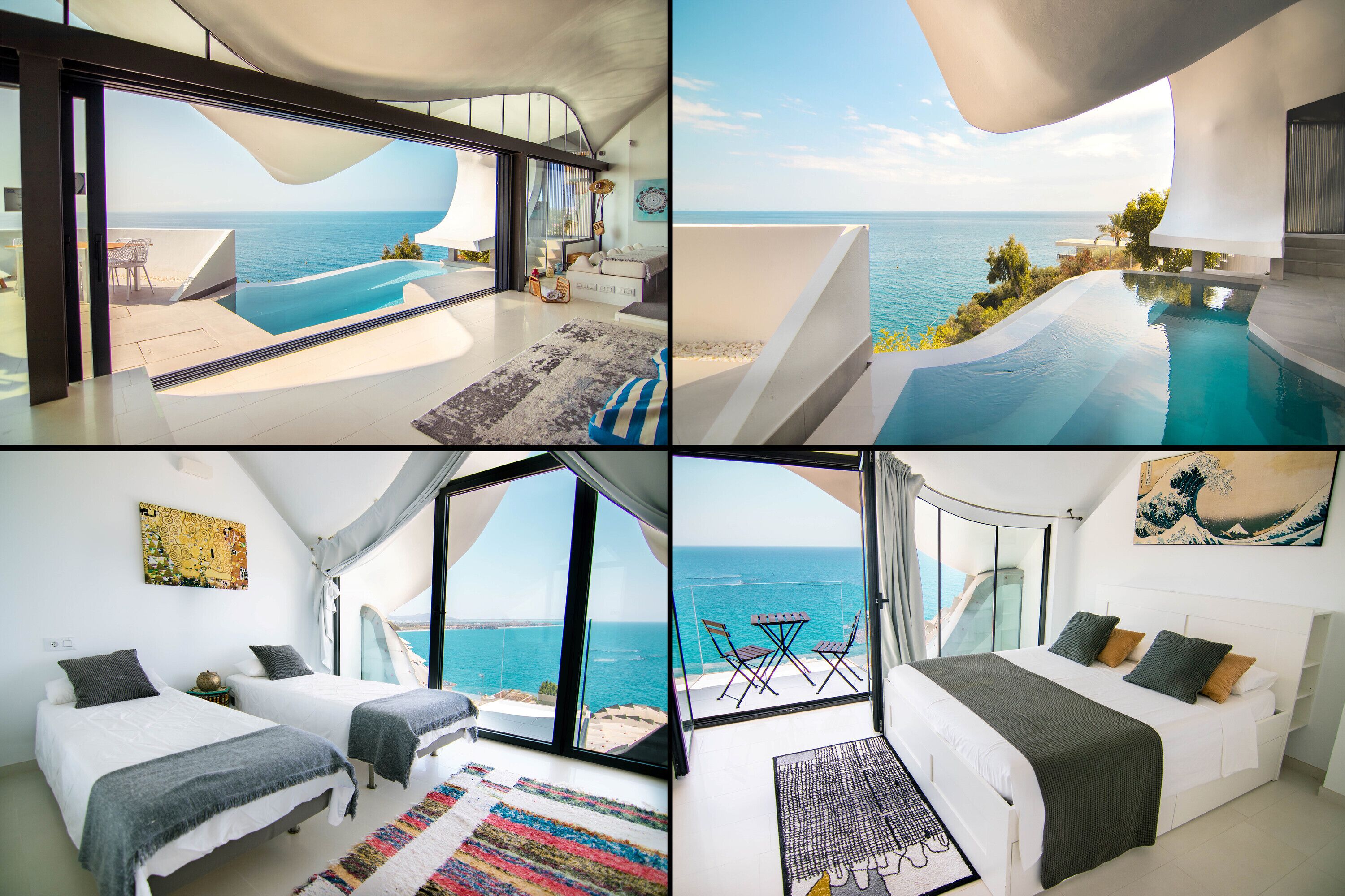 Villa 'Del Acantilado' with Sea View, Wi-Fi and Air Conditioning