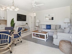 TV - 1BR Marco Island condo with pool, WiFi, kitchen, and heated pool. (Marco Island)