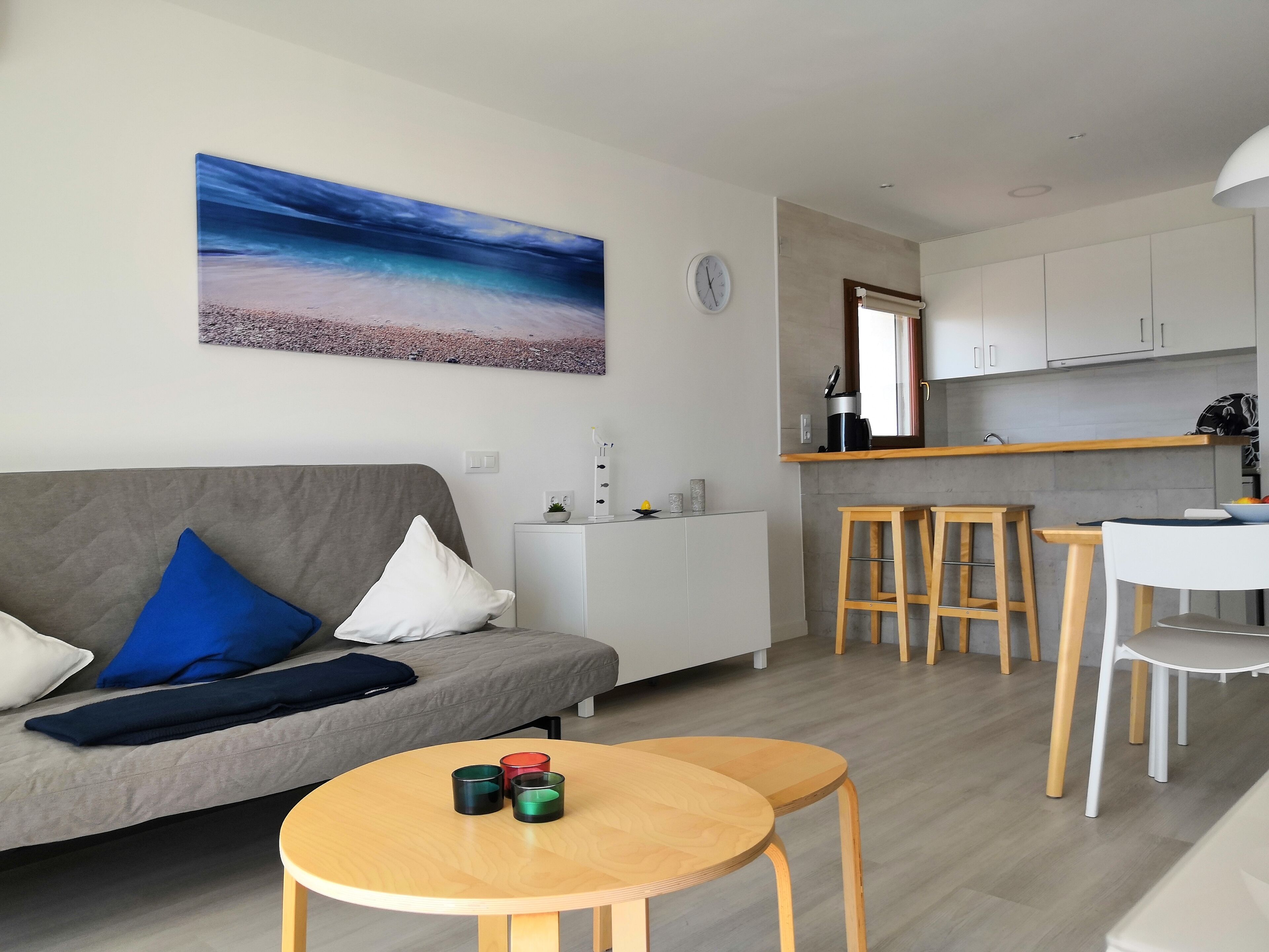 Clean and well-kept apartment on the beach of Empúriabrava, family atmosphere