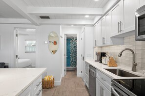 Private kitchen - Bayview Inn #101 | Updated & Steps to Bridge St (Bradenton Beach)