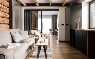 Superior Apartment | Living area | 50-inch flat-screen TV with cable channels, TV, Netflix