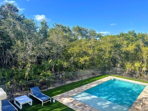 Outdoor pool, a heated pool