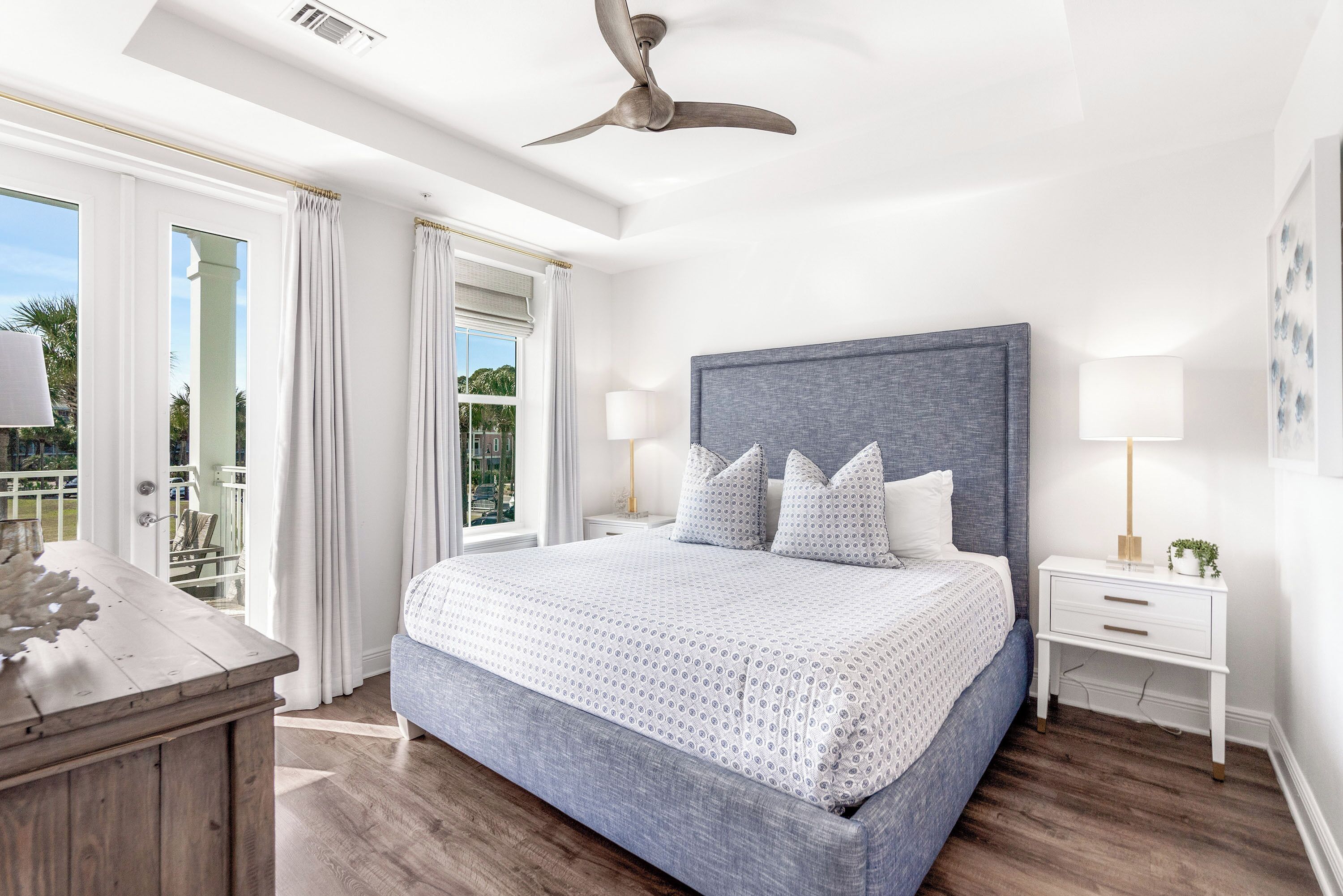 King Suite 1 with private access to the balcony