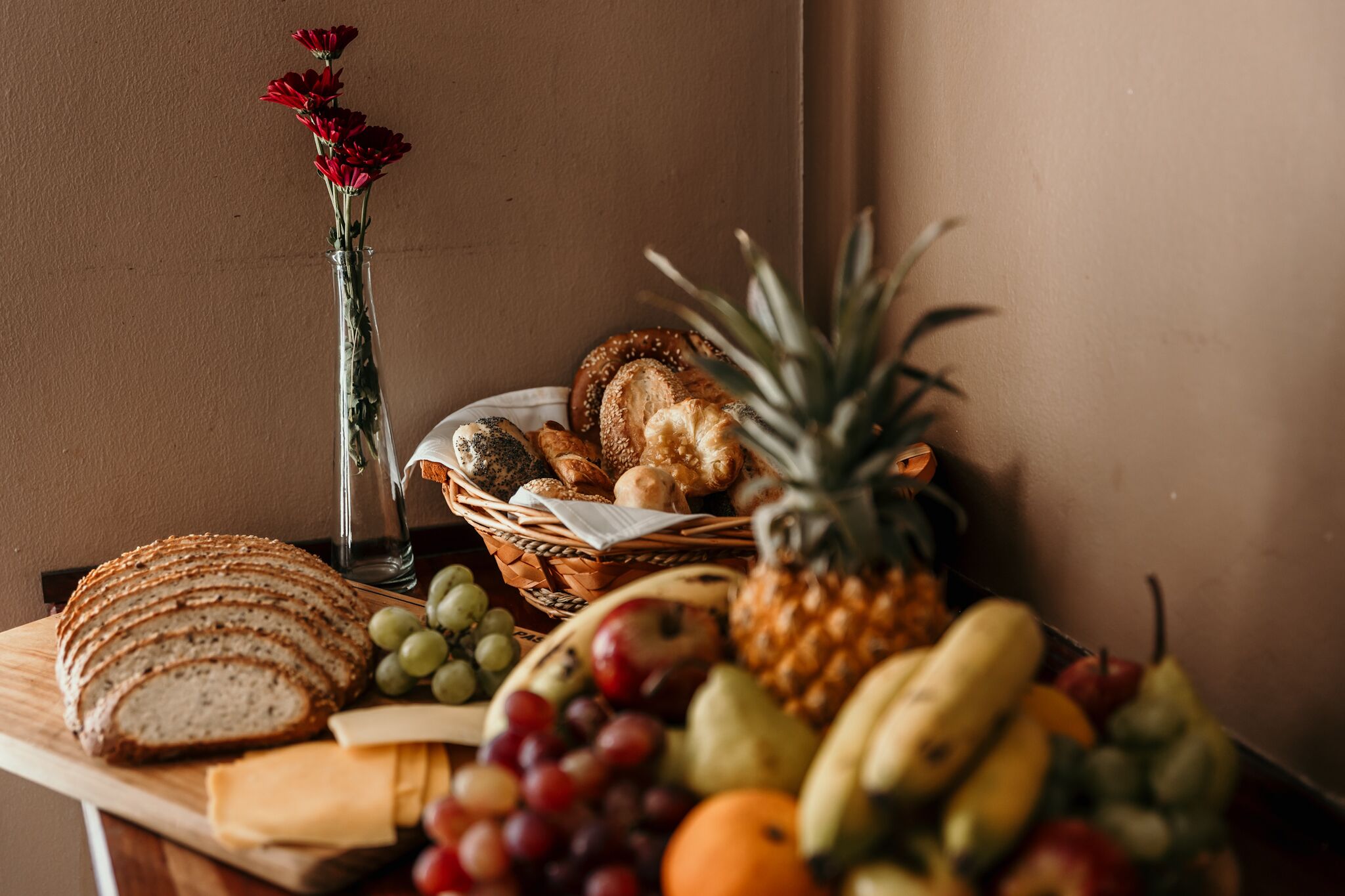 Café da manhã com buffet grátis todos os dias