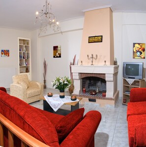 Appartement, 2 slaapkamers, uitzicht op zee (Split Level) | Woonruimte