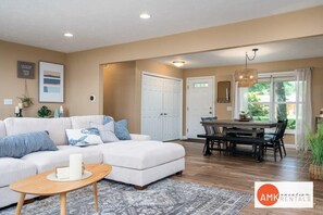 TV, fireplace, offices