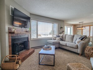 Smart-tv en een open haard